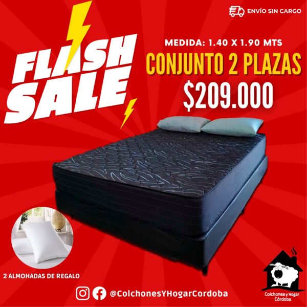 Conjunto Nuevo Lujo FLASH 140x190x24