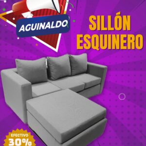 Promo Aguinaldo: Esquinero Quadro Prestige + banqueta 220x170
