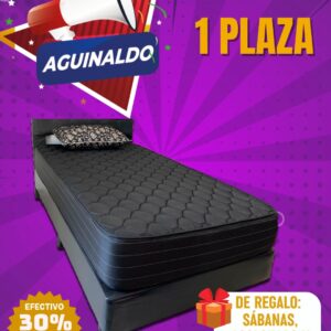 Promo Aguinaldo: Conjunto Nuevo Lujo 80x190x24 + Sabanas y acolchado!!