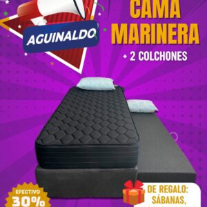 Promo Aguinaldo: Marinera 90X190 + Nuevo Lujo 90x190x24 + Sabanas y acolchados!