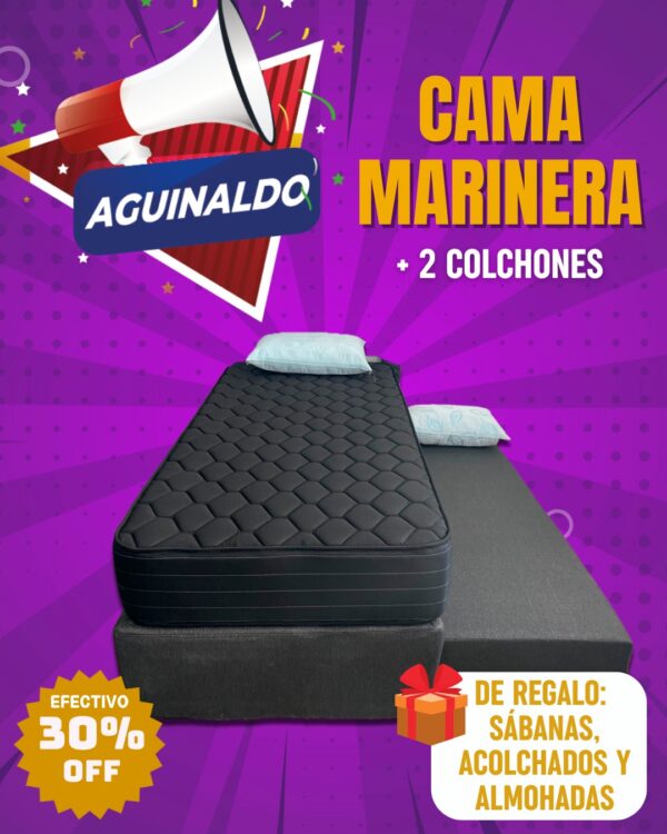 Promo Aguinaldo: Marinera 90X190 + Nuevo Lujo 90x190x24 + Sabanas y acolchados!