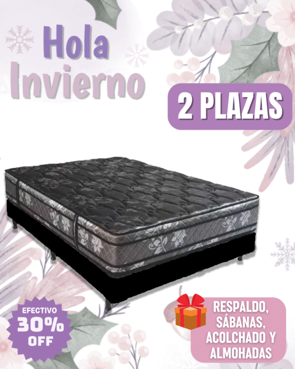 Combo Diamante 140 + sabanas + acolchado + respaldo