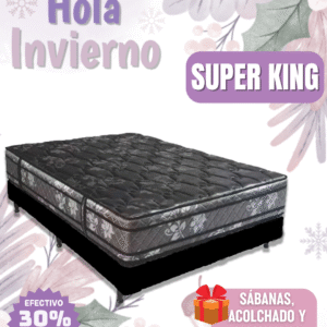 Combo Diamante 200x200 + sabana + acolchado