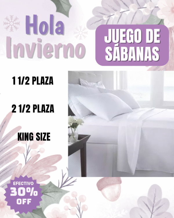 Juego de Sabana 100% microfibra 1 1/2 plaza