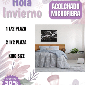 Acolchado Microfibra 2 1/2 Liso y Estampado