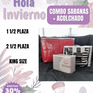Combo sabanas + acolchado Queen