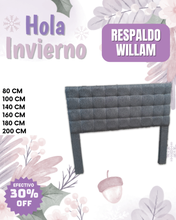 RESPALDO WILLIAM o ECOCUERO CAPITONE CLASICO 140