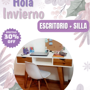 Escritorio Nórdico + 1 Silla Nórdica