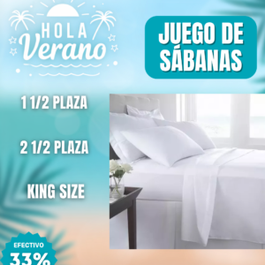 Juego de Sabana 100% microfibra 1 1/2 plaza