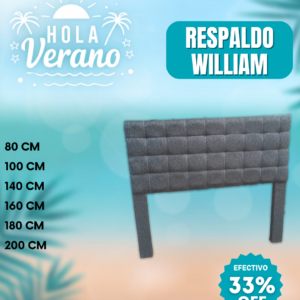 RESPALDO WILLIAM o ECOCUERO CAPITONE CLASICO 80